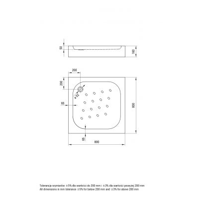 Deante Funkia Evo kabina z brodzikiem 80x80 cm kwadratowa chrom połysk/szkło przezroczyste KYCZ0088P