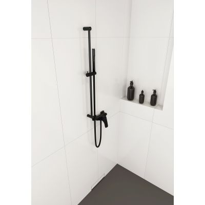 Deante Karbo zestaw prysznicowy ścienny czarny NCCB51K