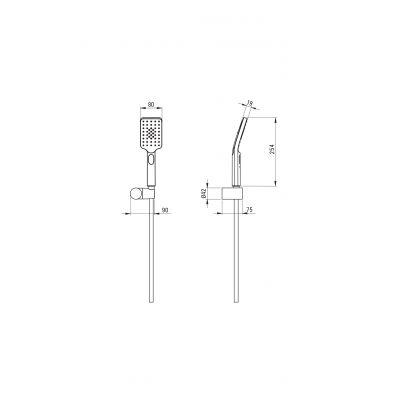 Deante Blur zestaw prysznicowy ścienny biały NGA_A41K