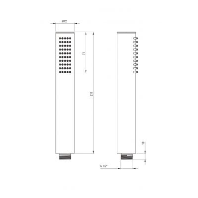 Deante Silia Hexa zestaw prysznicowy ścienny z deszczownicą złoty NHS_R4XM