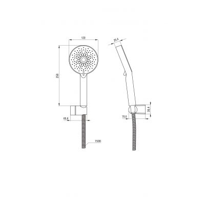 Deante Ivo zestaw prysznicowy ścienny chrom NLI_051K