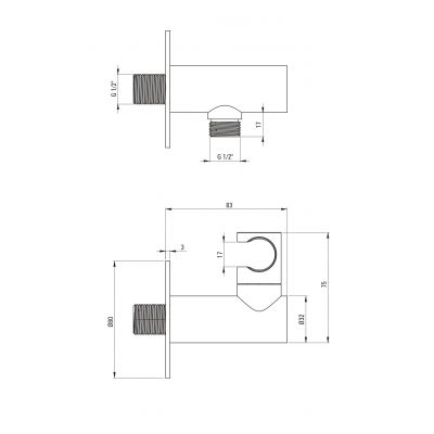 Deante zestaw prysznicowy podtynkowy z deszczownicą biały NQS_A9XK