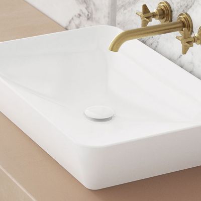 Deante Click-Clack korek do umywalki biały/chrom NHCC10U