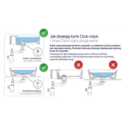 Deante Click-Clack korek do umywalki click-clack biały NHCA10U