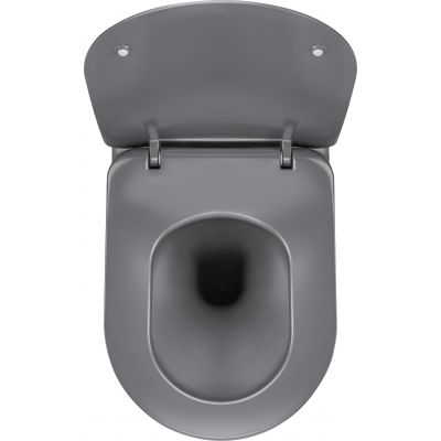 Deante Peonia Zero miska WC wisząca bez kołnierza antracyt/titanium CDEDZPW