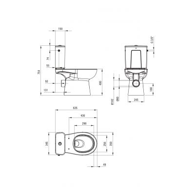 Deante Funkia Evo kompakt WC z deską wolnoopadającą biały CDFD_6RPS