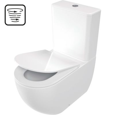 Deante Jasmin kompakt WC z deską wolnoopadającą ze spłukiwaniem wirowym biały CDJD6RRS