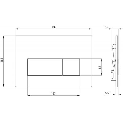 Deante Silia zestaw stelaż z miską, deską i przyciskiem CDLN6ZPW