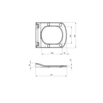 Deante Blur miska WC wisząca bez kołnierza biały połysk CDZ6WPW