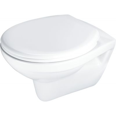 Deante Boro miska WC z deską wolnoopadającą wisząca bez kołnierza biały połysk CMOD6SPW