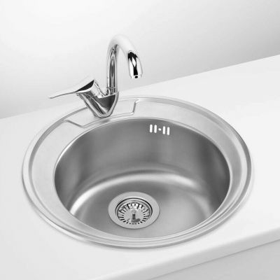Deante Twist zlewozmywak stalowy 48 cm wpuszczany stal satynowa szczotkowana ZHC0813