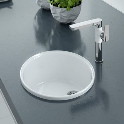 Deante Lusitano zlewozmywak ceramiczny 44,5 cm biały ZCL680N
