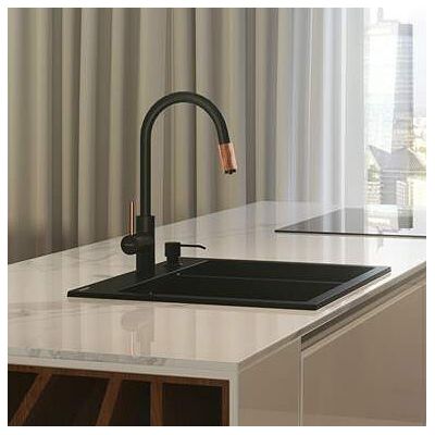 Deante Eridan zlewozmywak granitowy 60x52 cm czarny ZQE_N503