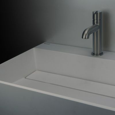 Deante Correo umywalka 60x40 cm prostokątna nablatowa szary CQR_SU6M