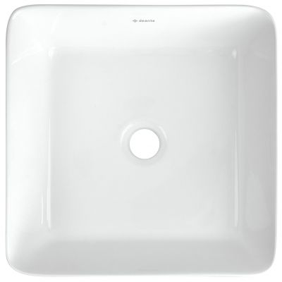 Deante Jasmin umywalka 34,5 cm kwadratowa nablatowa biała CDJ6U3S