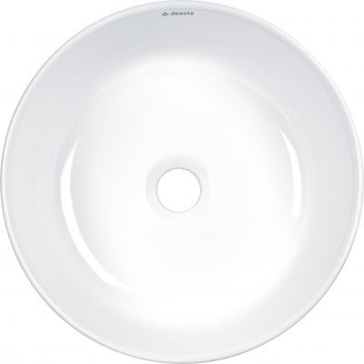 Deante Arnika umywalka 36x36 cm okrągła nablatowa biała CGN_6U3S