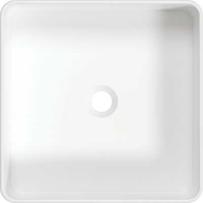 Deante Square umywalka 40,5x40,5 cm kwadratowa nablatowa biała CGS_6U4S