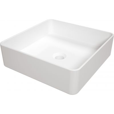 Deante Square umywalka 40,5x40,5 cm kwadratowa nablatowa biała CGS_6U4S