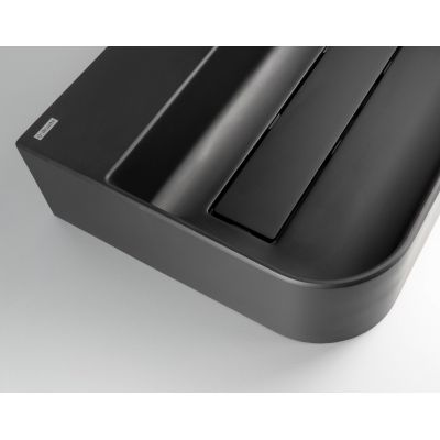 Deante Arnika umywalka 60,5x40,5 cm nablatowa czarna CQA_NU6S