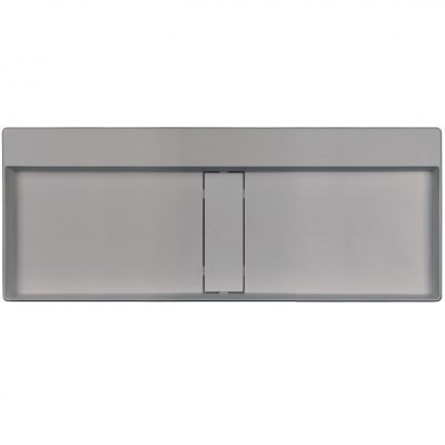 Deante Blur umywalka 100x40 cm prostokątna nablatowa szary metalik CQB_SU1S