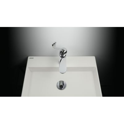 Deante Correo umywalka 40x40 cm kwadratowa nablatowa biała CQR_AU4S