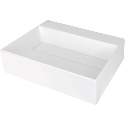 Deante Correo umywalka 50x40 cm prostokątna nablatowa biała CQR_AU5M