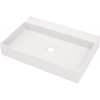 Deante Correo umywalka 60x40 cm prostokątna nablatowa biała CQR_AU6S