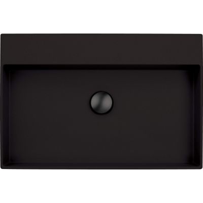Deante Correo umywalka 60x40 cm nablatowa prostokątna czarny mat CQRNU6S
