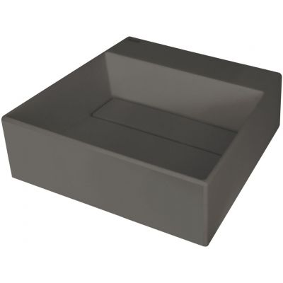 Deante Correo umywalka 40x40 cm kwadratowa nablatowa antracyt CQR_TU4M
