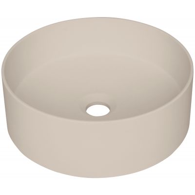 Deante Silia umywalka 36x36 cm okrągła nablatowa beżowa CQS_5U4S
