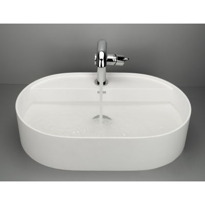 Deante Silia umywalka 55x35 cm owalna nablatowa biała CQS_AU6B