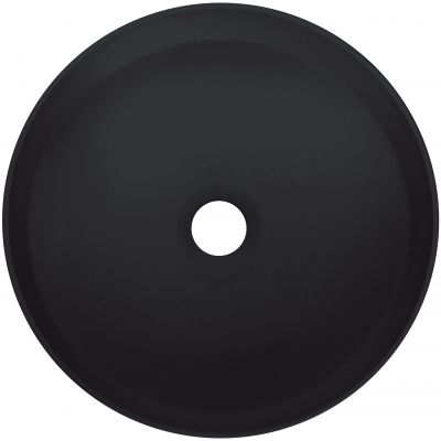 Deante Silia Nero umywalka 36 cm nablatowa okrągła czarny mat CQSNU4S