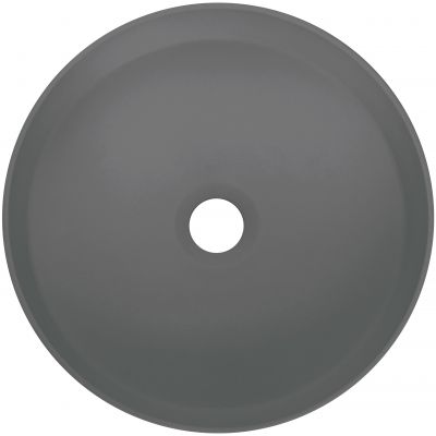 Deante Silia umywalka 36x36 cm okrągła nablatowa antracyt CQS_TU4S