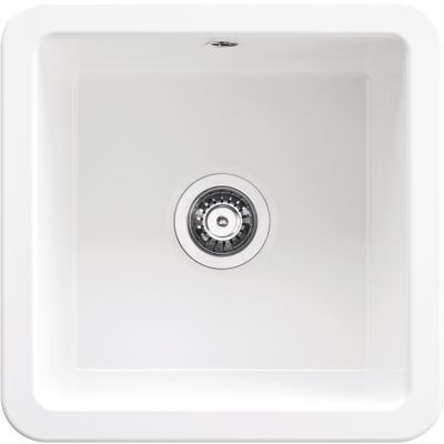 Deante Lumi zlewozmywak ceramiczny 45,7x45,7 cm biały ZCU_610B