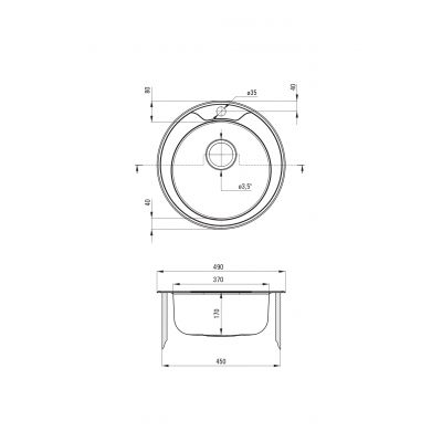 Deante Twist zlewozmywak 49 cm okrągły stalowy z baterią kuchenną chrom ZHCA0813