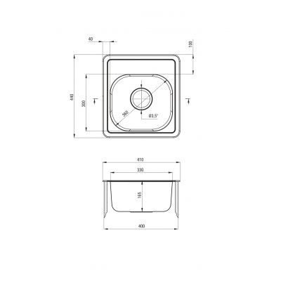 Zestaw Deante Mercato zlewozmywak stalowy z baterią kuchenną Aster czarny/chrom (ZHM0100, BCAB730)