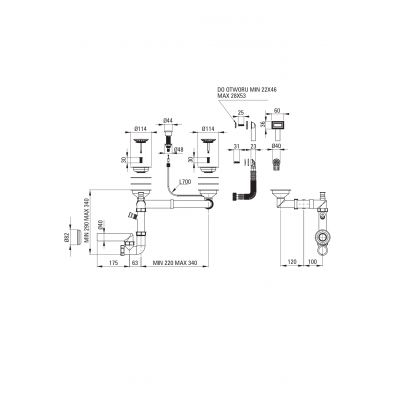 Deante Momi zlewozmywak granitowy 60x52 cm antracyt ZKM_T503