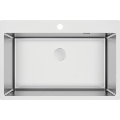 Deante Olfato zlewozmywak stalowy z syfonem 76x50,5 cm stal ZPO_010C