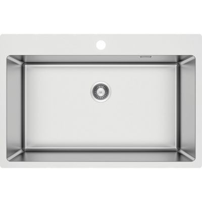 Deante Olfato zlewozmywak stalowy z syfonem 76x50,5 cm stal ZPO_010C