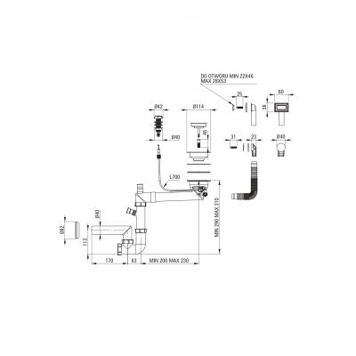 Deante Evora zlewozmywak granitowy 76x50 cm grafit metalik ZQJ_G11L