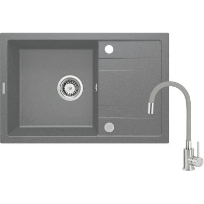 Deante Corio zlewozmywak z baterią szary ZRCPS113