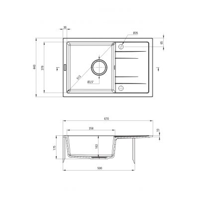 Deante Corio zlewozmywak z baterią szary ZRCPS113