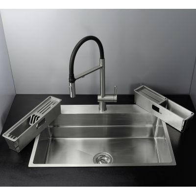 Deante Magnetic zlewozmywak stalowy 76x52 cm stal szczotkowana ZRM_010B