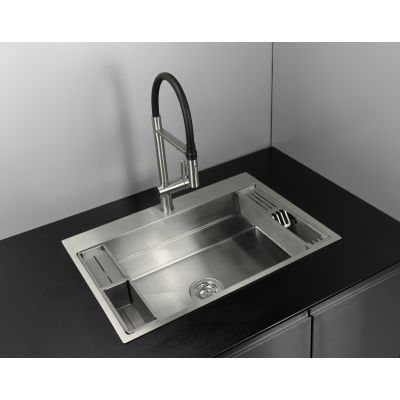 Deante Magnetic zlewozmywak stalowy 76x52 cm stal szczotkowana ZRM_010B
