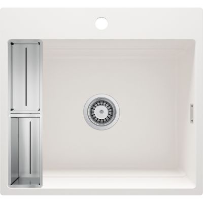 Deante Magnetic zlewozmywak granitowy 56x52 cm biały ZRM_A10A