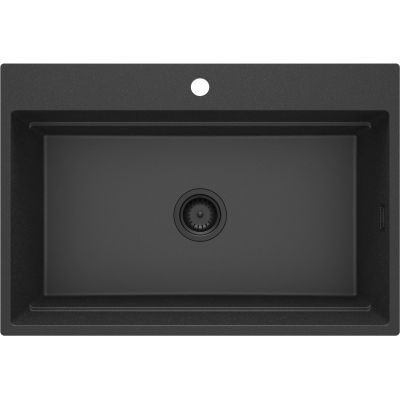 Zlewozmywak granitowy 76x52 cm szary/grafitowy/onyx Deante