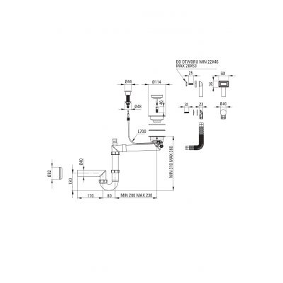 Deante Magnetic zlewozmywak granitowy 56x50 cm czarny ZRM_N103