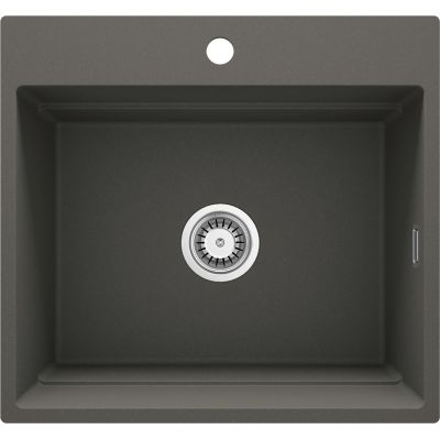 Deante Magnetic zlewozmywak granitowy 56x52 cm antracyt metalik ZRM_T10A