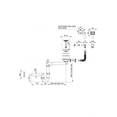 Deante Space Saver syfon zlewozmywakowy ZXY_D949