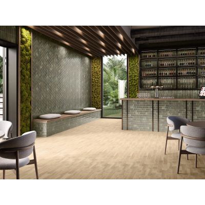 El Barco Vogue dekor ścienny 20x6,5 cm brązowa-zielona